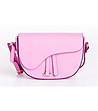 Розова дамска чанта от естествена кожа Erika-1 снимка