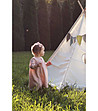 Детска памучна рокля в цвят пудра Inna-0 снимка