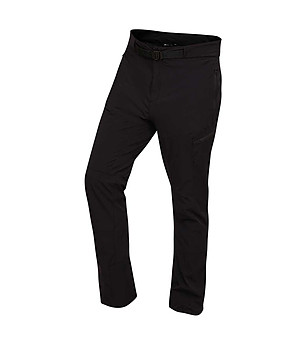 Черен мъжки туристически softshell панталон Zebin снимка