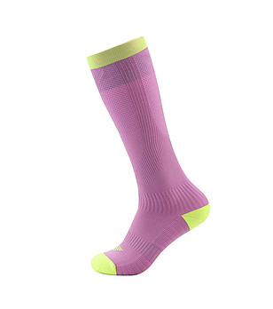 Unisex чорапи в лилав нюанс с контрастни линии снимка
