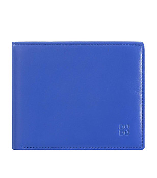 Мъжки син портфейл от естествена кожа Alicudi снимка