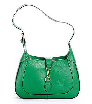 Дамска зелена чанта от естествена кожа Farida снимка