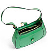 Дамска зелена чанта от естествена кожа Farida-3 снимка