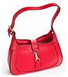 Дамска червена чанта от естествена кожа Farida-3 снимка