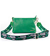Зелена дамска чанта от естествена кожа Enia-3 снимка