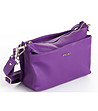 Дамска кожена чанта за рамо в лилаво Federica-3 снимка
