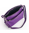 Дамска кожена чанта за рамо в лилаво Federica-4 снимка