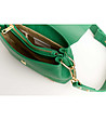 Зелена дамска кожена чанта Eve-4 снимка
