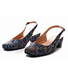 Многоцветни дамски обувки с отворена пета Trissie-2 снимка