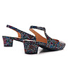 Многоцветни дамски обувки с отворена пета Trissie-3 снимка