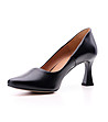 Черни дамски кожени обувки на ток Tassia-2 снимка