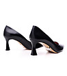 Черни дамски кожени обувки на ток Tassia-3 снимка