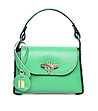 Малка зелена дамска чанта от естествена кожа Irosa-0 снимка