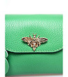 Малка зелена дамска чанта от естествена кожа Irosa-2 снимка