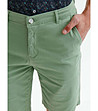 Светлозелени мъжки памучни къси панталони Sandro-2 снимка