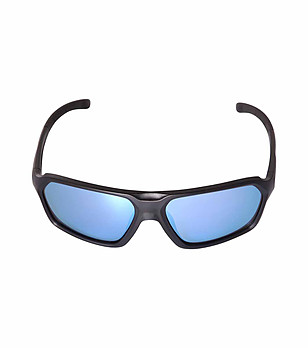 Unisex слънчеви очила в черно със сини лещи Authentic Braze снимка