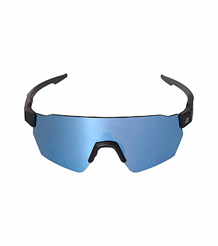 Unisex спортни слънчеви очила с черни дръжки и сини лещи Performance Rodene снимка