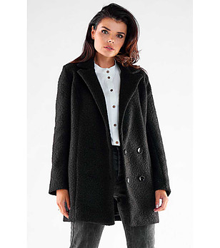 Дамско черно палто Izara снимка