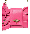 Дамска кожена чанта с нестандартен дизайн в розов нюанс Karimа-2 снимка