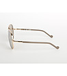Дамски слънчеви очила тип авиатор в златисто-2 снимка