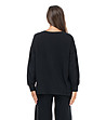 Черна памучна дамска блуза Varina-1 снимка