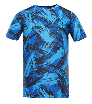 Мъжка тениска в сини нюанси Quatr снимка