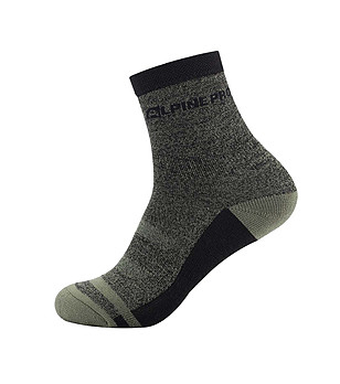 Спортни unisex чорапи в цвят маслина Gentin с мерино снимка