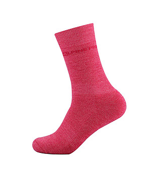 Unisex спортни чорапи в розово с мерино Klamo снимка