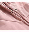 Дамски памучен суитшърт в цвят розова пудра Queda-4 снимка