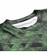 Мъжка тениска в зелено и черно с фигурален принт Quatr-3 снимка
