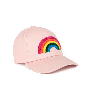 Розова дамска памучна шапка Rainbow снимка