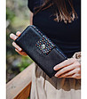 Черен дамски портфейл от еко кожа-4 снимка