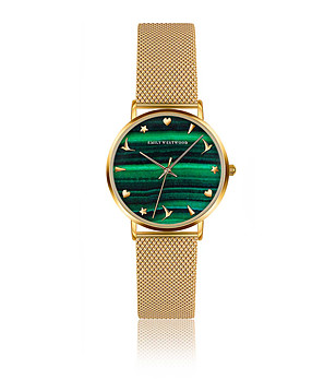 Златист дамски часовник със зелен циферблат Eliana снимка