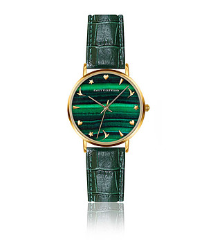 Дамски часовник в златисто и зелено Eliana снимка