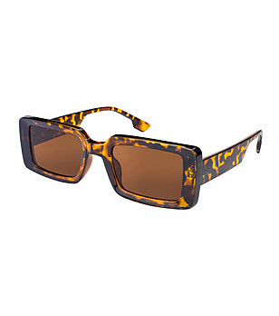 Дамски слънчеви очила с рамки в кафяво и жълто Alexa снимка