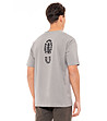 Мъжка памучна тениска в сив цвят Salin-1 снимка
