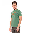 Зелена памучна мъжка тениска с надпис в предната част Felix-2 снимка