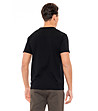 Мъжка памучна тениска с принт Palm в черен цвят-1 снимка