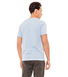 Мъжка памучна светлосиня тениска с принт Palm-1 снимка