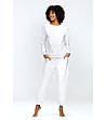 Памучен комплект от блуза и долнище в бяло Wenezja-0 снимка