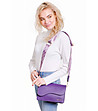 Дамска чанта в лилаво с ефектна презрамка Karra-1 снимка