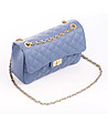 Синя дамска чанта от естествена кожа Radinora-3 снимка