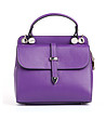 Дамска чанта в лилав нюанс от естествена кожа с къса дръжка Jelly-0 снимка