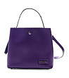Елегантна дамска чанта в лилав цвят от естествена кожа Ismena-0 снимка
