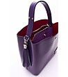 Елегантна дамска чанта в лилав цвят от естествена кожа Ismena-2 снимка