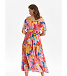 Многоцветна рокля с флорален принт Julia-2 снимка