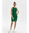 Зелена памучна рокля без ръкави Zena-0 снимка