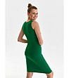 Зелена памучна рокля без ръкави Zena-1 снимка