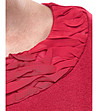 Червена дамска блуза с дълъг ръкав-2 снимка