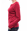 Червена дамска блуза с дълъг ръкав-3 снимка